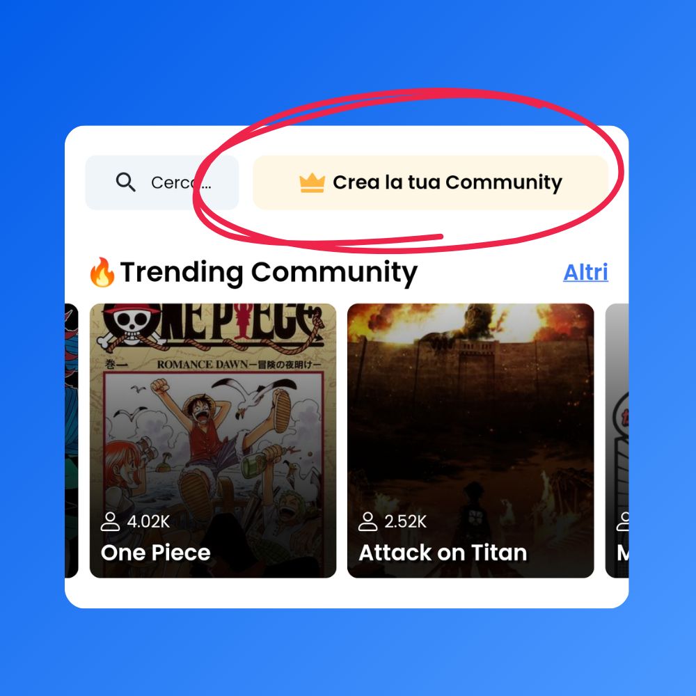 Crea la tua Community su Anibase